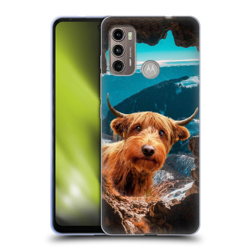 Pixelmated Animals Surreal Wildlife Cowpup Soft Gel Case for Motorola Moto G60 / Moto G40 Fusion