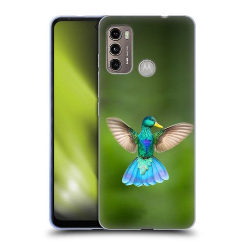 Pixelmated Animals Surreal Wildlife Quaking Bird Soft Gel Case for Motorola Moto G60 / Moto G40 Fusion