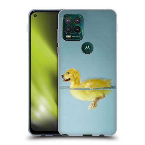Pixelmated Animals Surreal Wildlife Dog Duck Soft Gel Case for Motorola Moto G Stylus 5G 2021