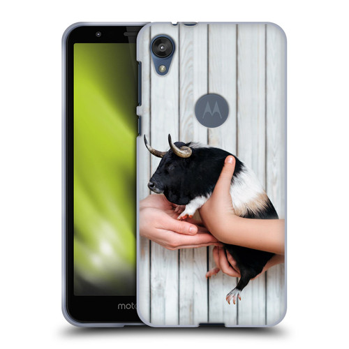 Pixelmated Animals Surreal Wildlife Guinea Bull Soft Gel Case for Motorola Moto E6