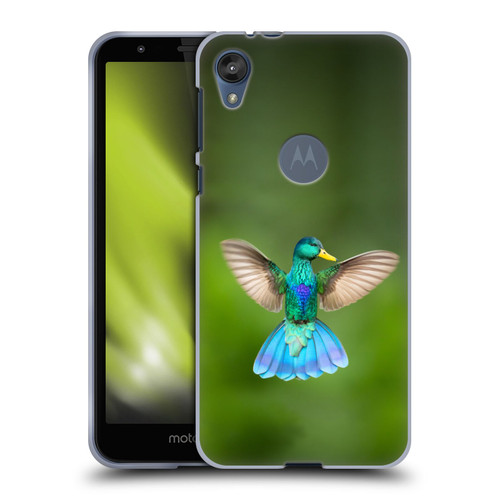 Pixelmated Animals Surreal Wildlife Quaking Bird Soft Gel Case for Motorola Moto E6