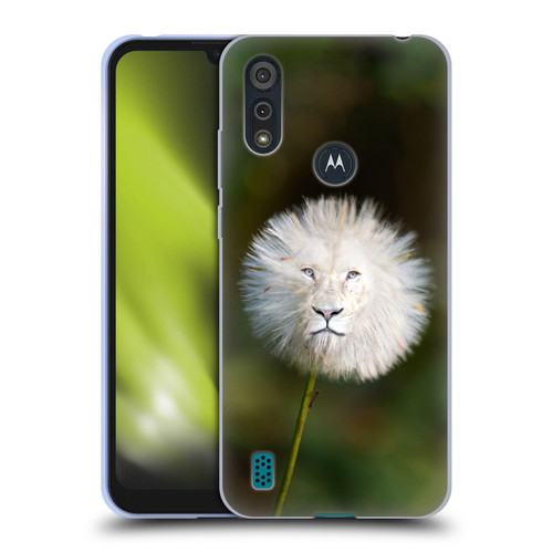 Pixelmated Animals Surreal Wildlife Dandelion Soft Gel Case for Motorola Moto E6s (2020)