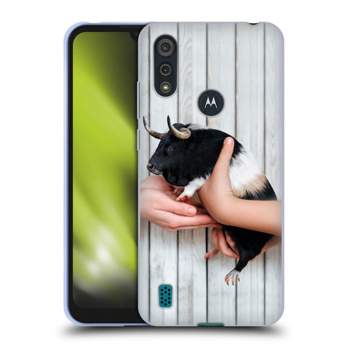 Pixelmated Animals Surreal Wildlife Guinea Bull Soft Gel Case for Motorola Moto E6s (2020)