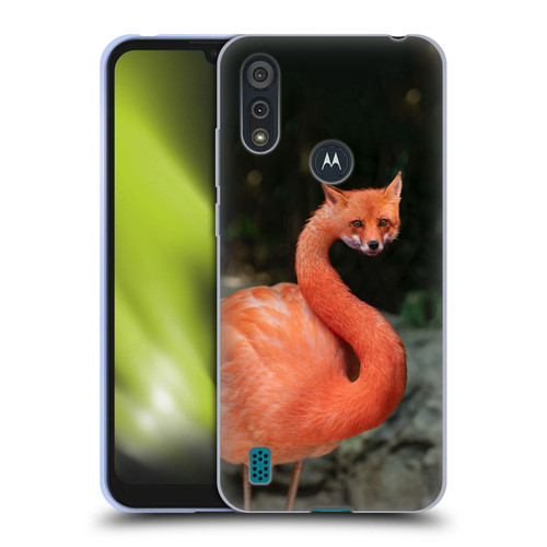 Pixelmated Animals Surreal Wildlife Foxmingo Soft Gel Case for Motorola Moto E6s (2020)