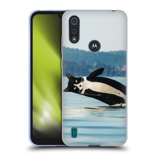 Pixelmated Animals Surreal Wildlife Orcat Soft Gel Case for Motorola Moto E6s (2020)