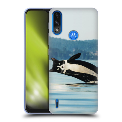 Pixelmated Animals Surreal Wildlife Orcat Soft Gel Case for Motorola Moto E7 Power / Moto E7i Power