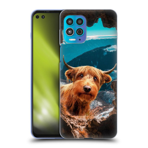 Pixelmated Animals Surreal Wildlife Cowpup Soft Gel Case for Motorola Moto G100