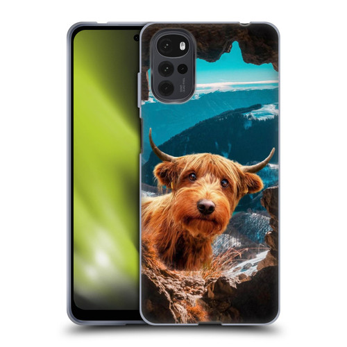 Pixelmated Animals Surreal Wildlife Cowpup Soft Gel Case for Motorola Moto G22