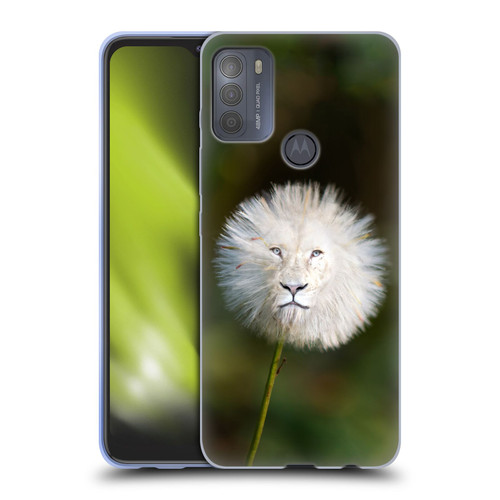 Pixelmated Animals Surreal Wildlife Dandelion Soft Gel Case for Motorola Moto G50