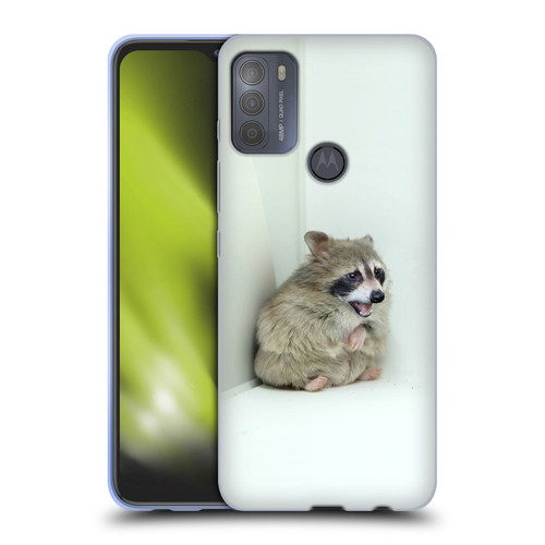 Pixelmated Animals Surreal Wildlife Hamster Raccoon Soft Gel Case for Motorola Moto G50