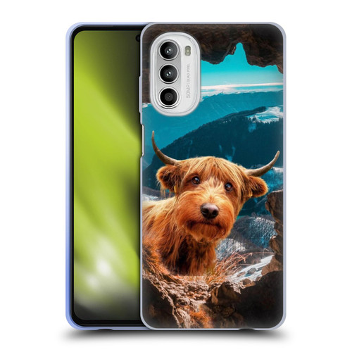 Pixelmated Animals Surreal Wildlife Cowpup Soft Gel Case for Motorola Moto G52