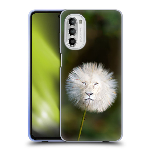 Pixelmated Animals Surreal Wildlife Dandelion Soft Gel Case for Motorola Moto G52