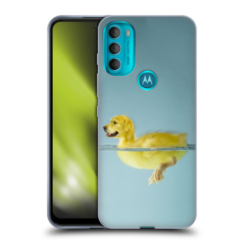 Pixelmated Animals Surreal Wildlife Dog Duck Soft Gel Case for Motorola Moto G71 5G