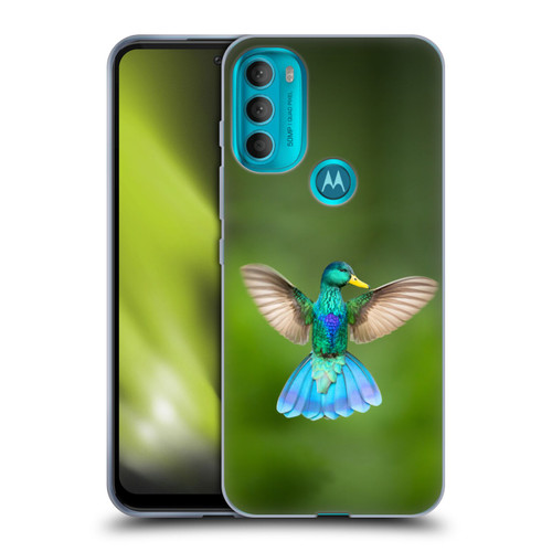Pixelmated Animals Surreal Wildlife Quaking Bird Soft Gel Case for Motorola Moto G71 5G