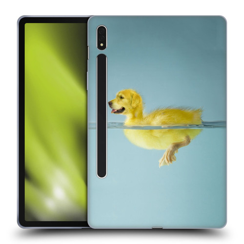 Pixelmated Animals Surreal Wildlife Dog Duck Soft Gel Case for Samsung Galaxy Tab S8