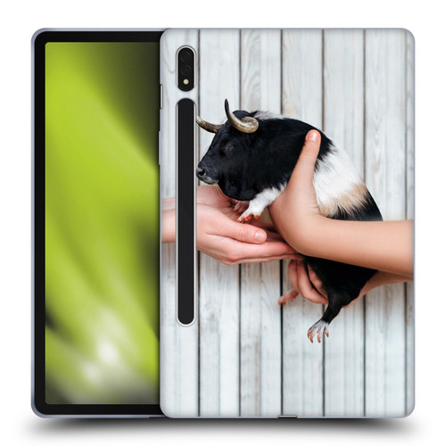 Pixelmated Animals Surreal Wildlife Guinea Bull Soft Gel Case for Samsung Galaxy Tab S8