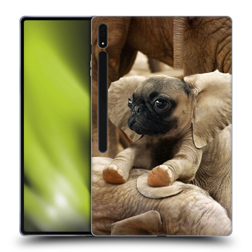 Pixelmated Animals Surreal Wildlife Pugephant Soft Gel Case for Samsung Galaxy Tab S8 Ultra