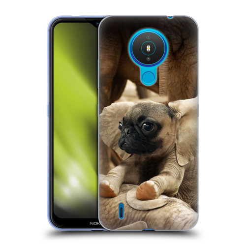 Pixelmated Animals Surreal Wildlife Pugephant Soft Gel Case for Nokia 1.4