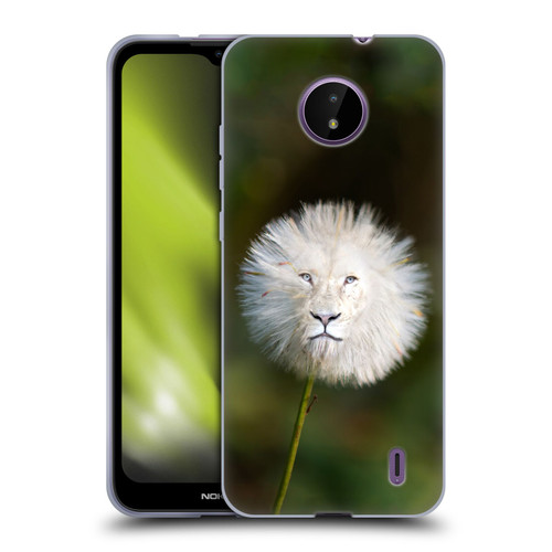 Pixelmated Animals Surreal Wildlife Dandelion Soft Gel Case for Nokia C10 / C20
