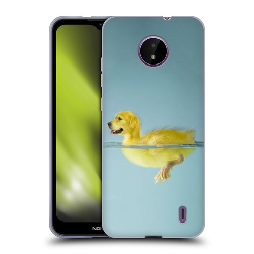 Pixelmated Animals Surreal Wildlife Dog Duck Soft Gel Case for Nokia C10 / C20