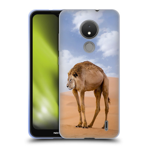 Pixelmated Animals Surreal Wildlife Camel Lion Soft Gel Case for Nokia C21