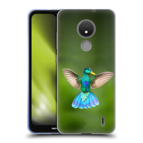 Pixelmated Animals Surreal Wildlife Quaking Bird Soft Gel Case for Nokia C21