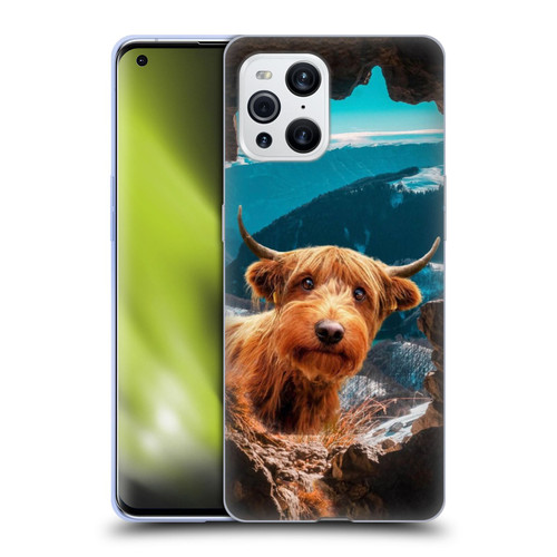 Pixelmated Animals Surreal Wildlife Cowpup Soft Gel Case for OPPO Find X3 / Pro
