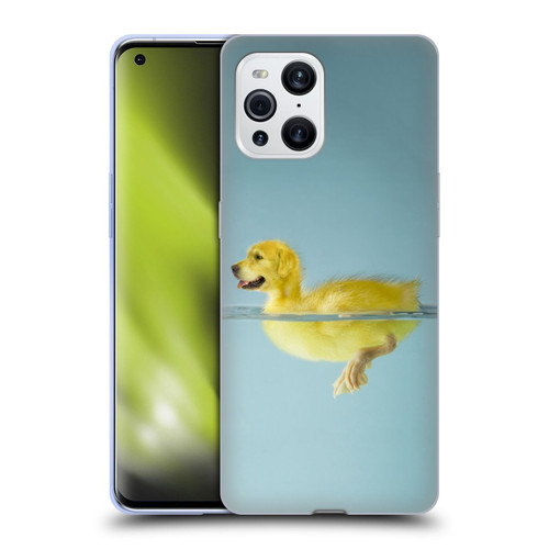 Pixelmated Animals Surreal Wildlife Dog Duck Soft Gel Case for OPPO Find X3 / Pro