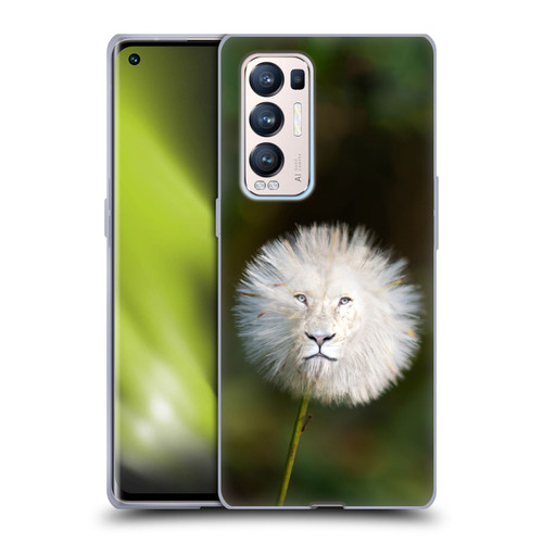 Pixelmated Animals Surreal Wildlife Dandelion Soft Gel Case for OPPO Find X3 Neo / Reno5 Pro+ 5G