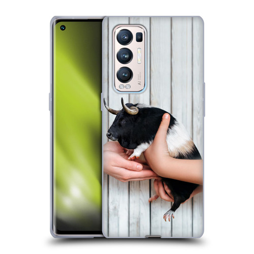Pixelmated Animals Surreal Wildlife Guinea Bull Soft Gel Case for OPPO Find X3 Neo / Reno5 Pro+ 5G