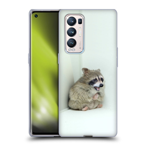 Pixelmated Animals Surreal Wildlife Hamster Raccoon Soft Gel Case for OPPO Find X3 Neo / Reno5 Pro+ 5G