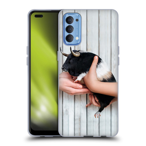 Pixelmated Animals Surreal Wildlife Guinea Bull Soft Gel Case for OPPO Reno 4 5G