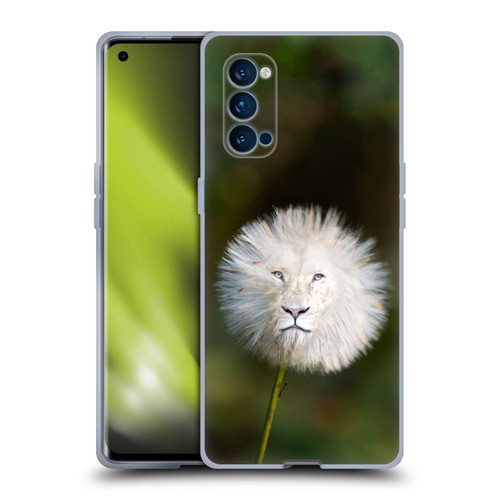 Pixelmated Animals Surreal Wildlife Dandelion Soft Gel Case for OPPO Reno 4 Pro 5G