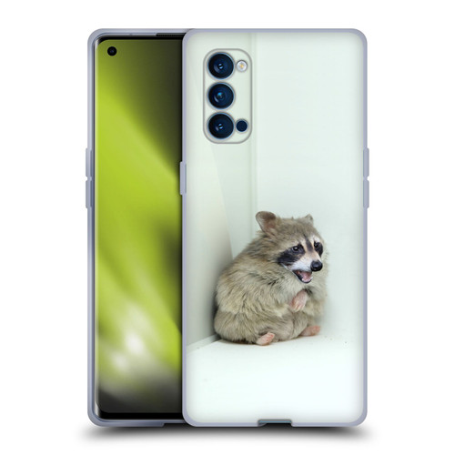 Pixelmated Animals Surreal Wildlife Hamster Raccoon Soft Gel Case for OPPO Reno 4 Pro 5G