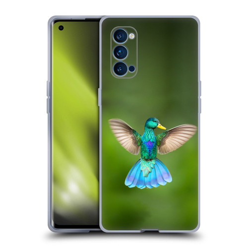 Pixelmated Animals Surreal Wildlife Quaking Bird Soft Gel Case for OPPO Reno 4 Pro 5G