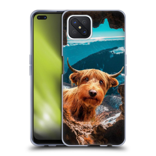 Pixelmated Animals Surreal Wildlife Cowpup Soft Gel Case for OPPO Reno4 Z 5G