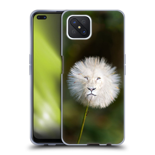 Pixelmated Animals Surreal Wildlife Dandelion Soft Gel Case for OPPO Reno4 Z 5G