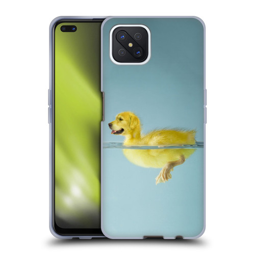 Pixelmated Animals Surreal Wildlife Dog Duck Soft Gel Case for OPPO Reno4 Z 5G