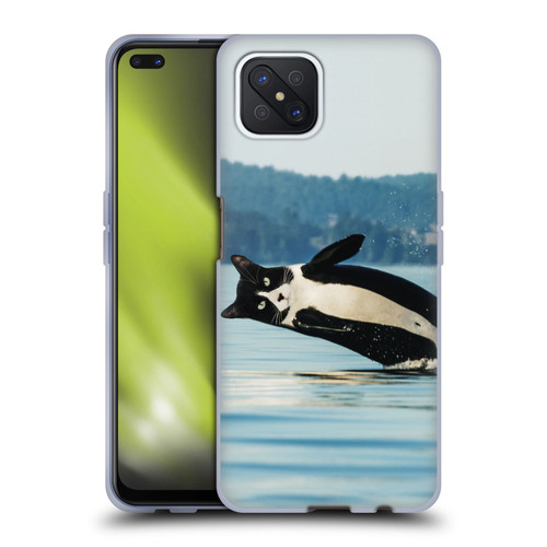Pixelmated Animals Surreal Wildlife Orcat Soft Gel Case for OPPO Reno4 Z 5G