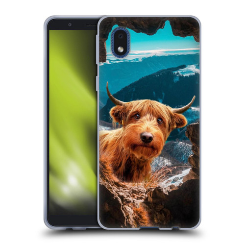 Pixelmated Animals Surreal Wildlife Cowpup Soft Gel Case for Samsung Galaxy A01 Core (2020)