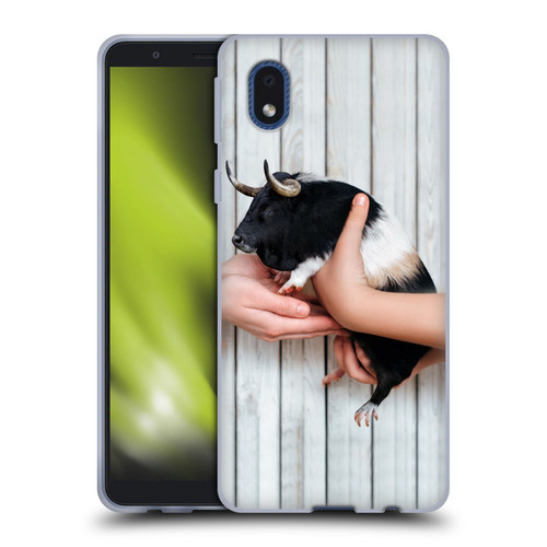 Pixelmated Animals Surreal Wildlife Guinea Bull Soft Gel Case for Samsung Galaxy A01 Core (2020)