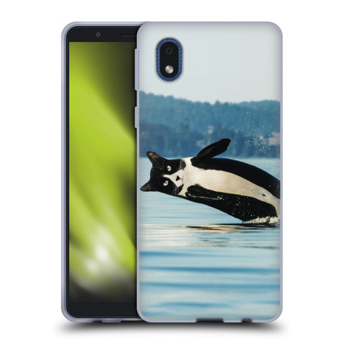 Pixelmated Animals Surreal Wildlife Orcat Soft Gel Case for Samsung Galaxy A01 Core (2020)