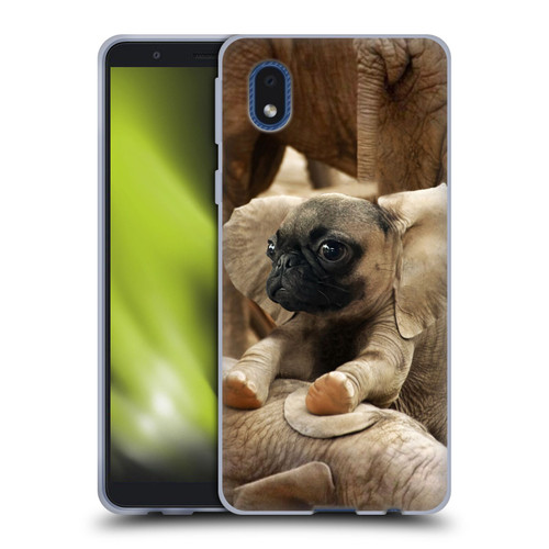 Pixelmated Animals Surreal Wildlife Pugephant Soft Gel Case for Samsung Galaxy A01 Core (2020)
