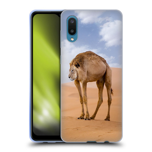 Pixelmated Animals Surreal Wildlife Camel Lion Soft Gel Case for Samsung Galaxy A02/M02 (2021)