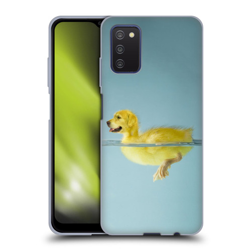 Pixelmated Animals Surreal Wildlife Dog Duck Soft Gel Case for Samsung Galaxy A03s (2021)