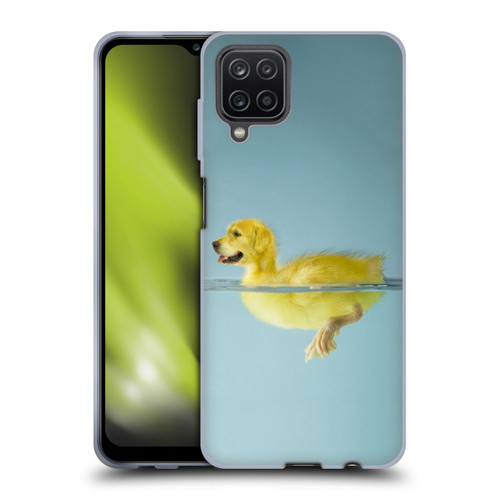 Pixelmated Animals Surreal Wildlife Dog Duck Soft Gel Case for Samsung Galaxy A12 (2020)