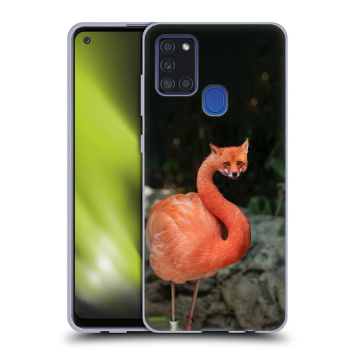 Pixelmated Animals Surreal Wildlife Foxmingo Soft Gel Case for Samsung Galaxy A21s (2020)