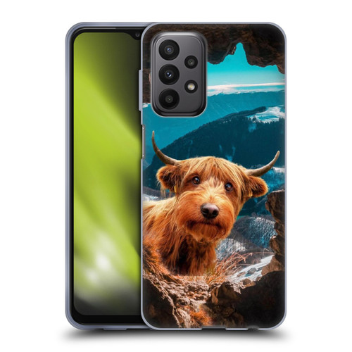Pixelmated Animals Surreal Wildlife Cowpup Soft Gel Case for Samsung Galaxy A23 / 5G (2022)