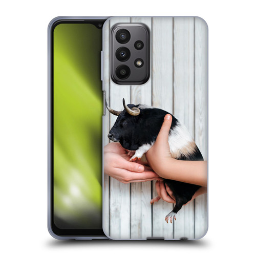Pixelmated Animals Surreal Wildlife Guinea Bull Soft Gel Case for Samsung Galaxy A23 / 5G (2022)