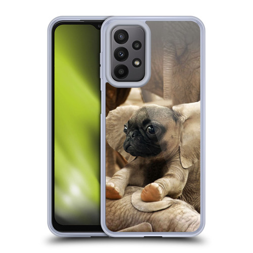 Pixelmated Animals Surreal Wildlife Pugephant Soft Gel Case for Samsung Galaxy A23 / 5G (2022)